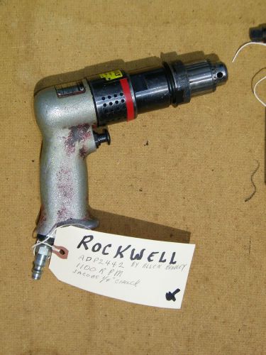 ROCKWELL - -JACOBS 1/4&#034; CHUCK -PNEUMATIC DRILL AD P2442, 1100 RPM -DRILL