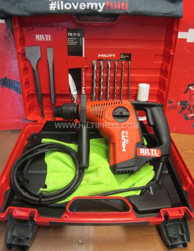HILTI TE 7-C HAMMER DRILL,PREOWNED,MINT COND., FREE BITS,CHISELS, FAST SHIPPING