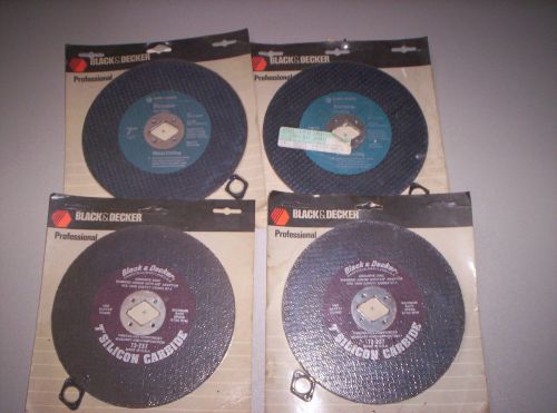 Lot of 4: Black and Decker Professional Saw blade disk 7&#034; diamond arbor