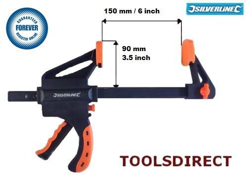 Heavy duty quick grip 150mm 6&#034; trigger/speed clamp woodwork carpenter spreader for sale