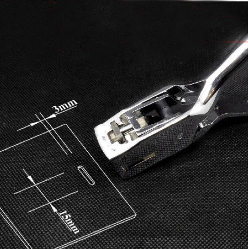1PCS punch paper plastic hand card 3mm x 15mm hole punch Pliers Hole Hand Held