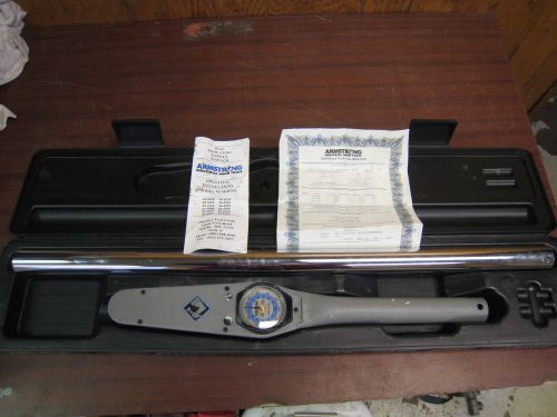 ARMSTRONG 64-502A 1&#039;&#039; DRIVE DIAL TORQUE WRENCH 0-1000 FT-LB W/ CASE USED