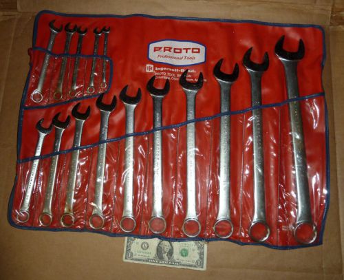 Proto Wrench Set,MFG USA,Professional Tools,16 Piece,1-1/4&#034; to 5/16&#034;,Mechanic