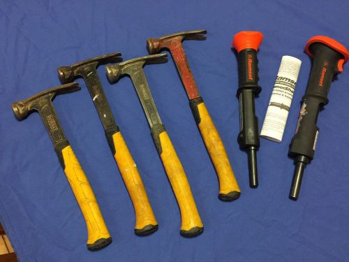 (4) dewalt framing hammers + (2) ramset powder actuated nailers for sale