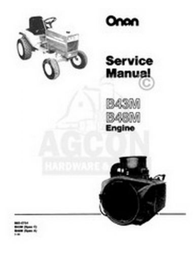 ONAN B43M / B48M Engine Service Shop Repair Manual