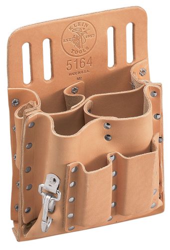 Klein tools 5164 8-pocket riveted leather tool pouch for sale