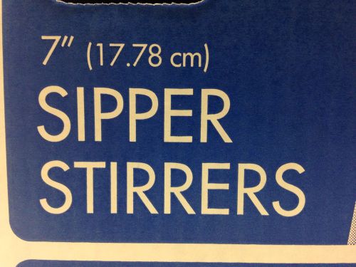 New Black 7&#034; Sipper Stirrer Straws 2,500 Ct