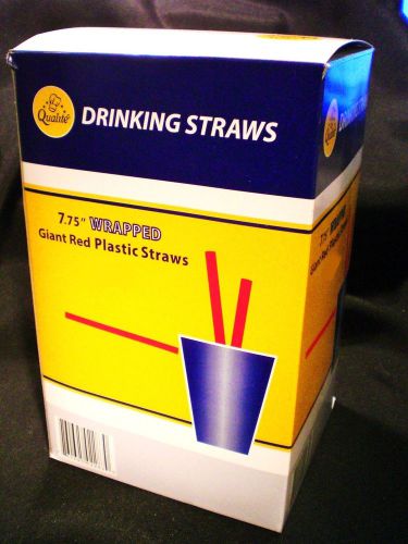 * 100 super thick smoothie milk shake margarita drinking straws 7.75&#034; long  * for sale