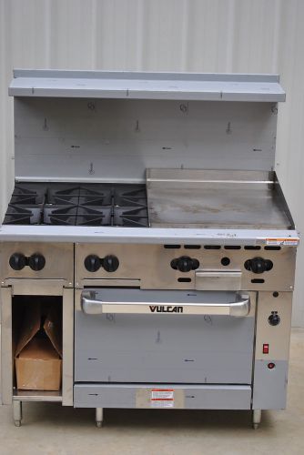 NEW VULCAN 48C-4B24GN  NATURAL GAS 4 BURNER, CONVECTION OVEN, 24&#034;  GRIDDLE