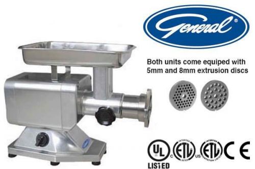 GENERAL MEAT GRINDER/MINCER #12 HUB 264 LBS/HR 175RPM REVERSE SWITCH MODEL GSM50