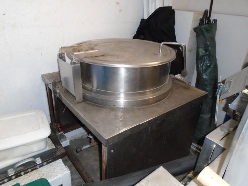 Stainless Steel 30 Gallon mixing bowl with table