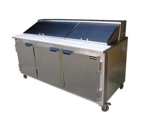 Cooltech 3-door refrigerated sandwich salad prep table 84&#034; for sale