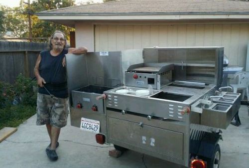 Commercial food cart trailer