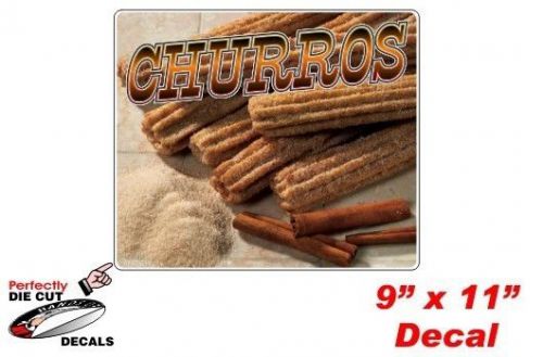 Churros 9&#039;&#039;x11&#039;&#039; Decal for Concession Trailer Sign or Mexician Restaurant Menu