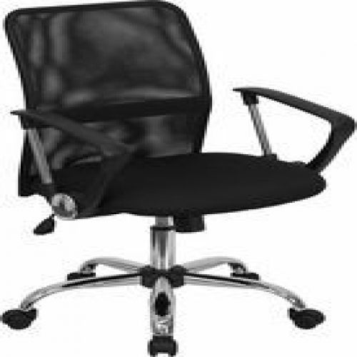 Flash Furniture GO-6057-GG Mid-Back Black Mesh Computer Chair