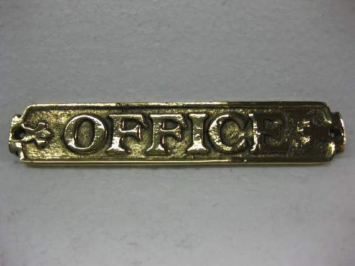 Solid Brass Office Sign Home Office Store Room Wall Sign Door Hanging Plaque
