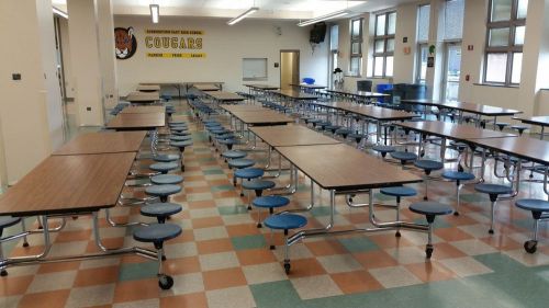 CLOSEOUT CAFETERIA TABLES FOR LUNCHROOM, BREAK ROOM+ 10 = only $2750 CAN SHIP.