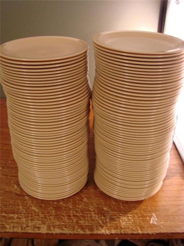 Lot of 117 Cambro Beige 6-1/2&#034; Round Plates 65CWNR NICE