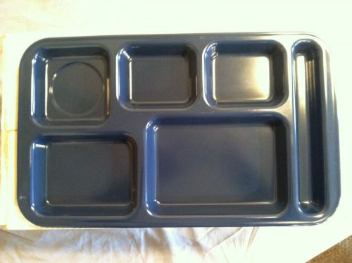 CARLISLE 9&#034;X15&#034; 6 COMPARTMENT TRAY RH BLUE CASE OF 12 (NEW)