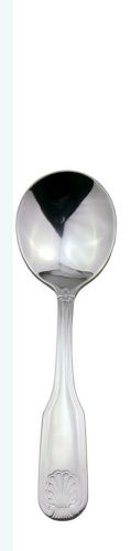 12 SHELL EXTRA HEAVY WEIGHT BOUILLON SPOONS 18/0 S/S
