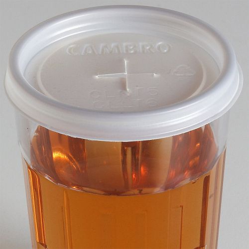 Cambro disposable lid fits 6.4 oz. newport tumbler, 1500pk translucent clnt5-190 for sale