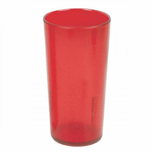 1 DZ 16 OZ Plastic Textured Beverage Tumbler Tumblers Mug Mugs RED NEW Textured
