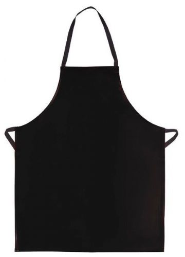 Black vinyl bib apron no pockets butcher craft restaurant dishwasher usa new for sale