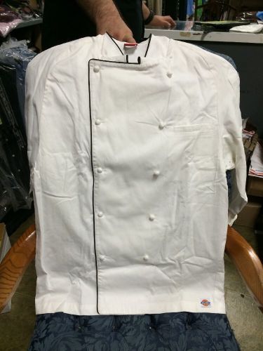 Chef Jacket Dickies CW070105B Restaurant Double Button White Uniform Coat S New