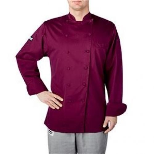 5070-BU burgundy Windsor Chef Jacket Size 5X