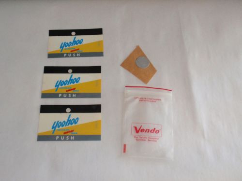 LOT OF 3 VINTAGE YOOHOO VENDING MACHINE PRODUCT SELECTION PUSH BUTTON CARDS!