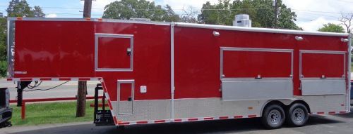 Concession trailer 8.5&#039;x33&#039; red - custom  event enclosed food gooseneck for sale