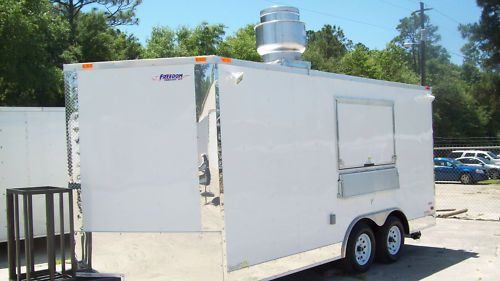 16&#039; Concession Food Trailer- Grease Hood, Sink Package Concession Trailer