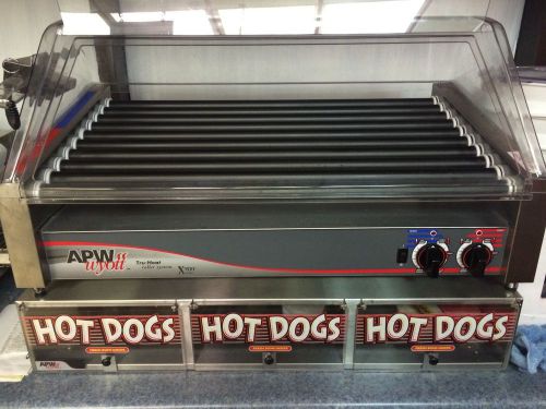 APW Wyott HRS-50 Hot Dog Roller Grill With Bun Storage