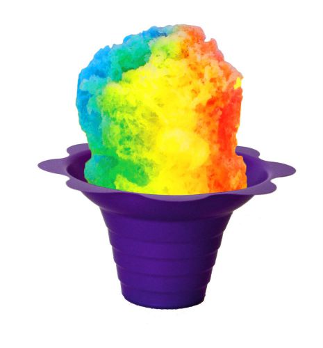 Flower cups for serving shaved ice or snow cones 4 oz for sale