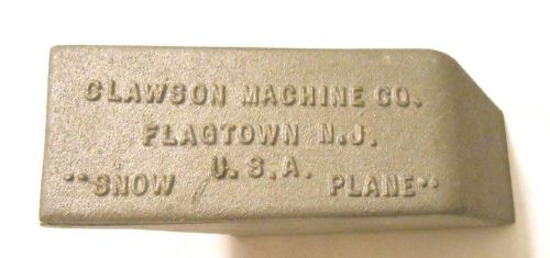 SWEET CLAWON MACHINE CI FLAGTOWN N.J.USA ALUMINUM BLOCK ICE SHAVER SNOW PLANE