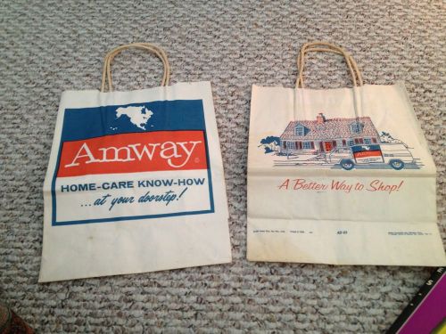 Vintage Amway Shopping Bags Lot Of 7 Size 10X13&#034;