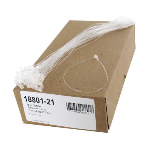 Avery Secur-A-Tach Plastic Tag Fastener, Plastic, White, 1000/Box - AVE18801