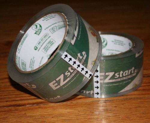 2 ROLLS CLEAR Duck EZ Start Packing Carton Shipping Duct Tape 1.88&#034; x 54.6 yards