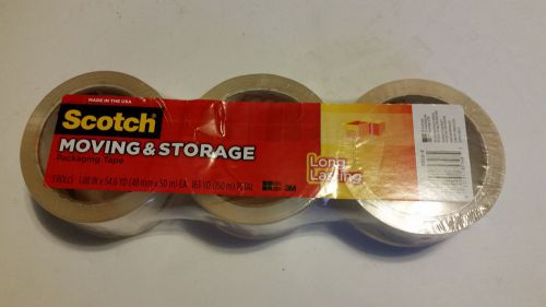Scotch 3650 Long Lasting Moving &amp; Storage Packaging Tape 1.88 in x 54 yd 3 Pack