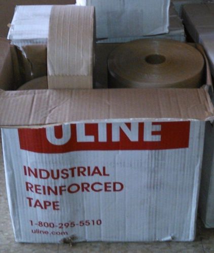 Uline s-6582 kraft tape 3&#034; x 600&#039;~&#034;industrial&#034;~10 rolls per case-great deal-new for sale