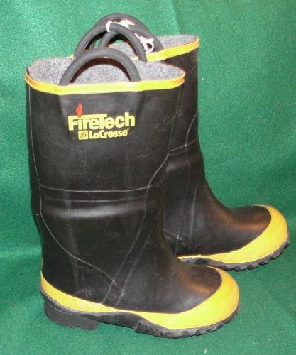 LaCrosse FireTech Firefighter Turnout Gear Bunker Boots Steel Toe 5 1/2 Medium