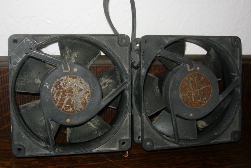 110V fans TWO, Qty. (2)  119mm Sq x 38mm USED