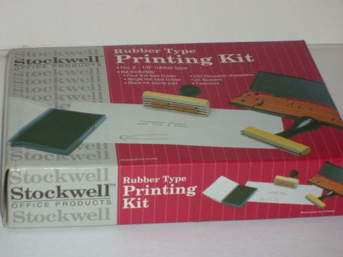 New Stockwell  Changeable 1/8&#034; Rubber Type Printing Kit nos