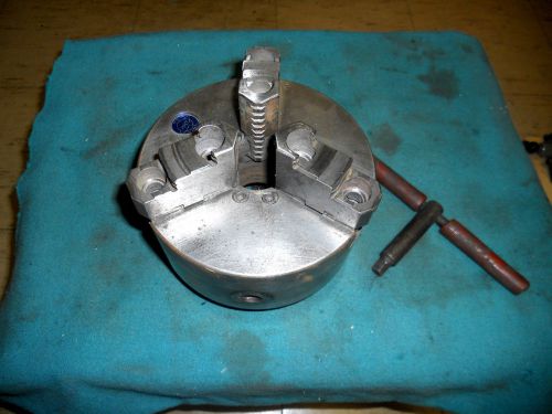 6&#034; yama 3 jaw lathe chuck, d1-4 cam lock mount &amp; reversible top jaws for sale