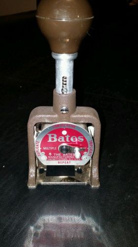 BATES  Numbering Machine Style E-6 Wheels--Good Condition