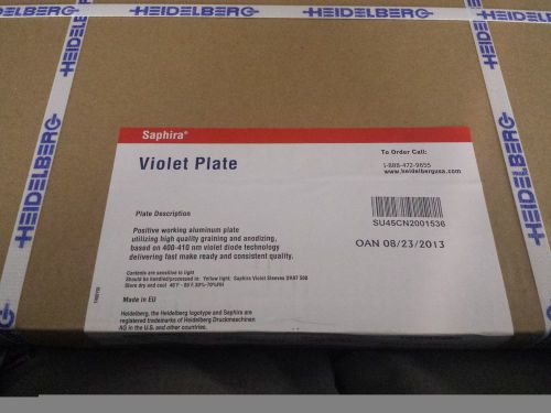50 HEIDELBERG SAPHIRA Violet Printing Plates 20 x 23, EXP. 10/2015