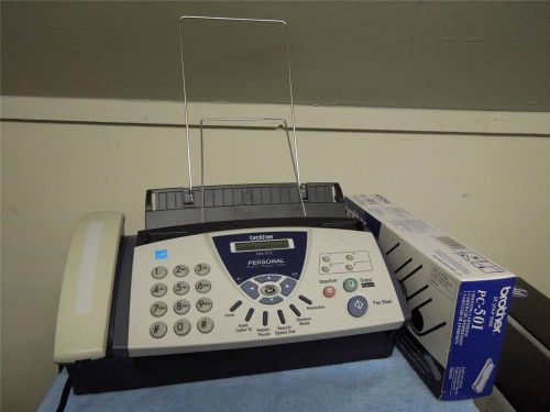 BROTHER FAX-575 PERSONAL FAX PHONE COPIER WITH NEW PC-501 CARTRIDGE BUNDLE
