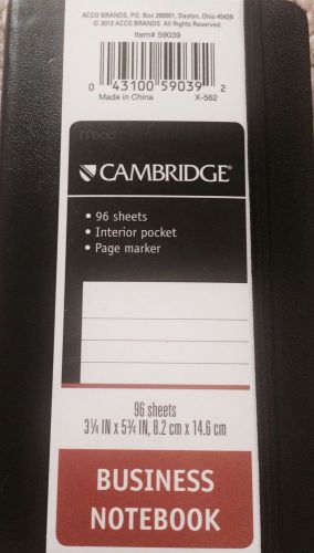 Cambridge Business Notebook 96 Pgs Interior Pocket