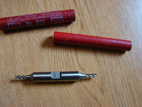 Cleveland hs r.h  4 flute double end mill size 1/8&#034; with 3/8&#034; shank ,made in usa for sale