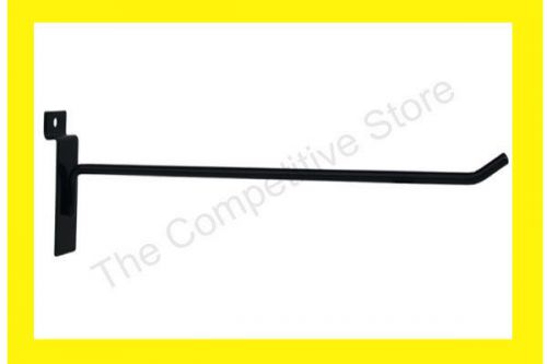 12&#034; Slatwall Hooks  For Slat Panel Display - 100 Pcs Black Color